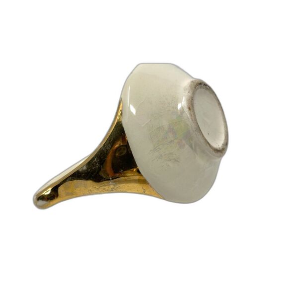 VTG Pearl China Co. Creamer/Sugar Set Hand Decorated 22KT Gold, USA - Picture 6 of 14